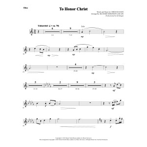 To Honor Christ - Oboe